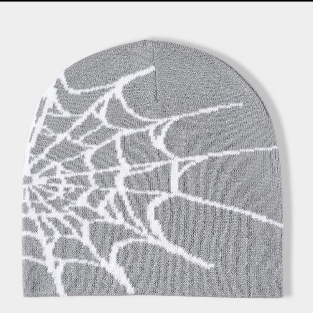 Fashionable Sport Windproof Knit Beanie Hat With Spider Web